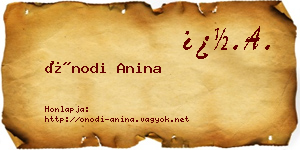 Ónodi Anina névjegykártya